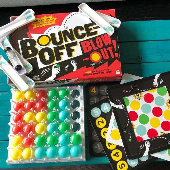 Bounce Off Blow Out Game (2-4players) Twice the Balls In 4 Different Colors - Picture 4 of 16